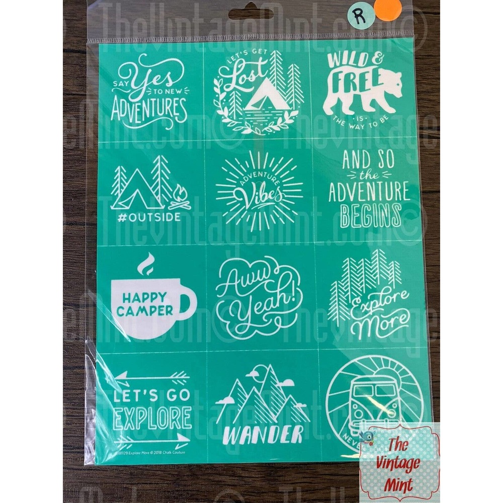 chalk couture silk screen transfers stencil reusable explore more camper wander